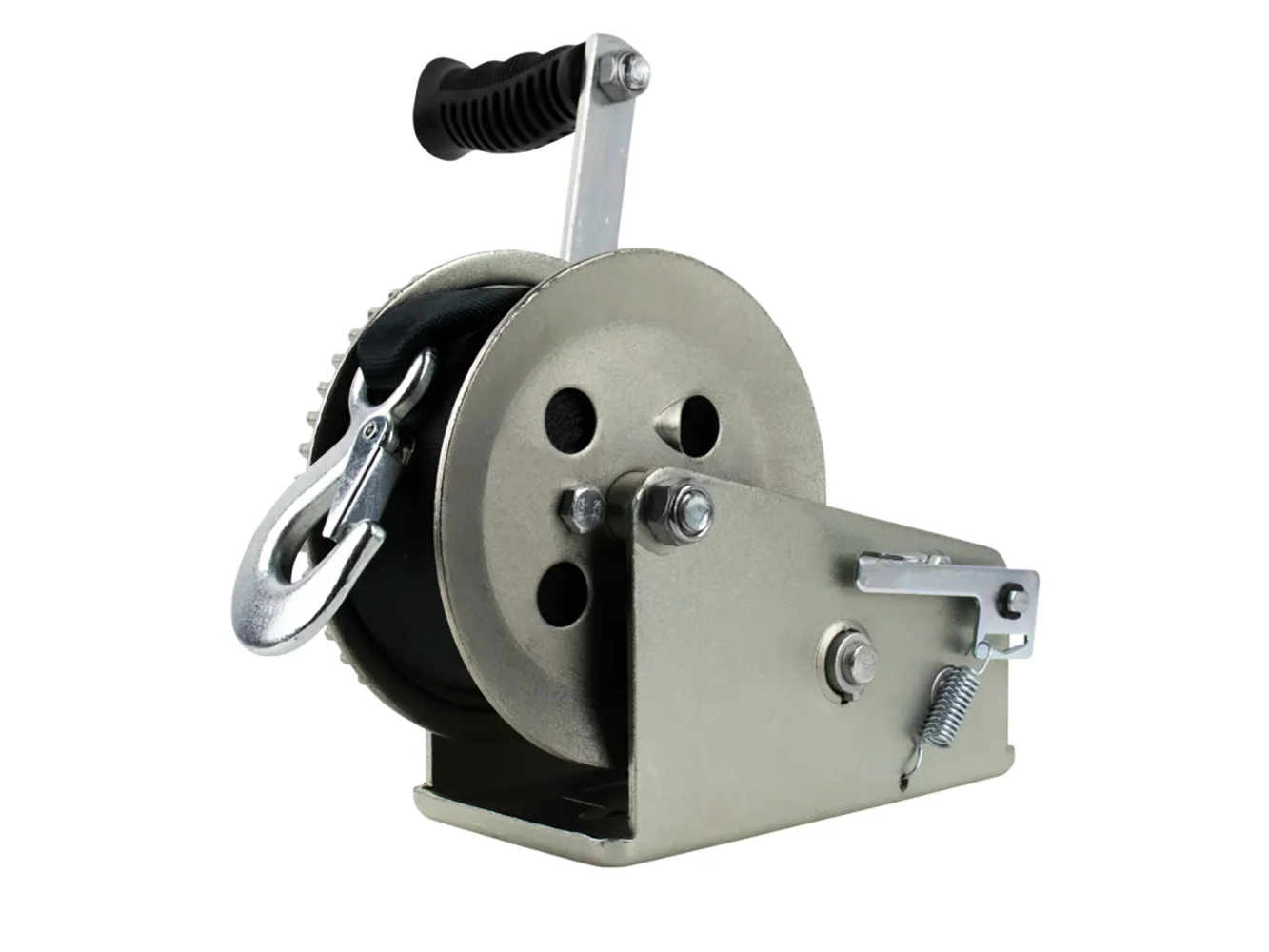 Powerwinch Utility Series Winch 2,000lb, 2 Speed, 8" Crank Arm - Zinc