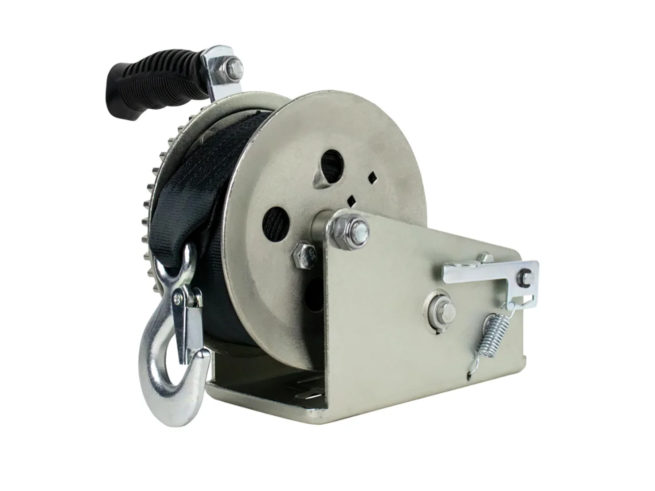 Powerwinch Utility Series Winch 2,000lb, 2 Speed, 6" Crank Arm - Zinc
