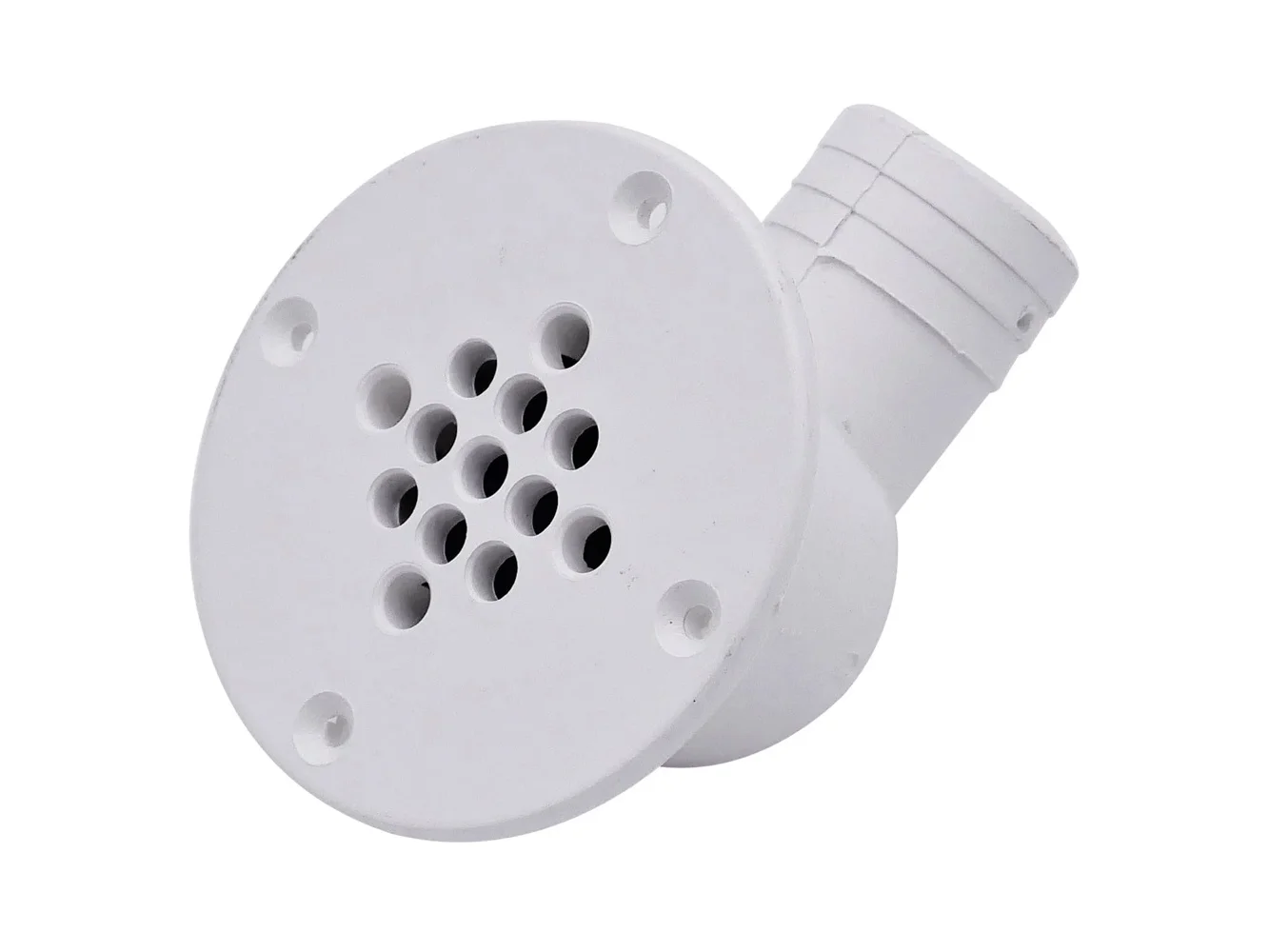 T-M Marine 90-Degree Cockpit Scupper Drain - White
