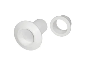 T-H Marine Recessed Flapper Scupper Drains - White