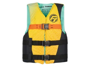 Full Throttle Teen Nylon Life Jacket - Yellow/Black