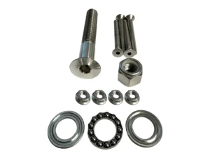 Sea Swivel Replacement Mount Hardware Kit w/5" Main Bolt, Nut, Bearing, & 4-Bolt Package of Mounting Hardware