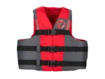 Full Throttle Adult Nylon Life Jacket - S/M - Black/Red