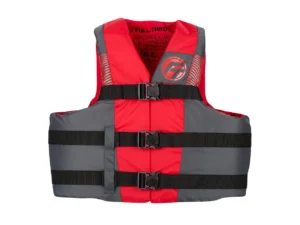 Full Throttle Adult Nylon Life Jacket - L/XL - Black/Red