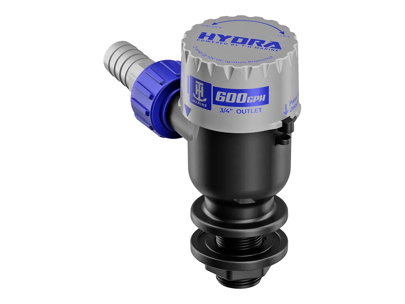 T-H Marine HYDRA™ Livewell Pump - 600 GPH - 12V - Short Nozzle