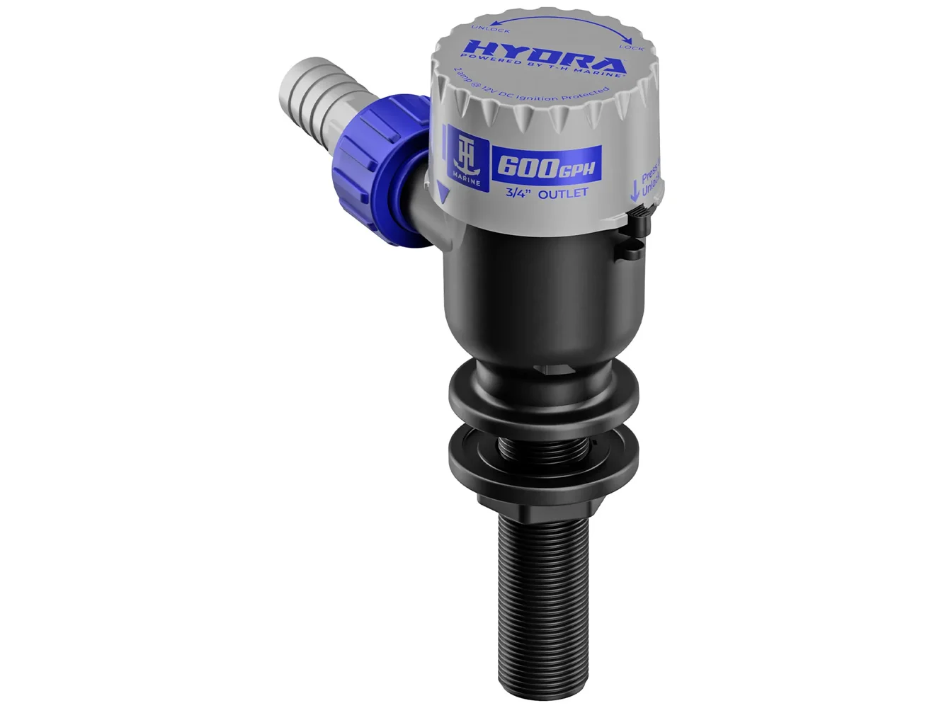 T-H Marine HYDRA™ Livewell Pump - 600 GPH - 12V - Long Nozzle