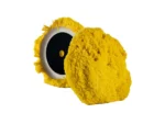 Lake Country Yellow Curved Edge Twisted Acrylic & Wool Pad 8" x 1.5"