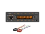 VDO 12V Radio w/FM RDS Tuner MP3/WMA/USB/Bluetooth - Orange Illumination - Includes Power Speaker Wire Harness