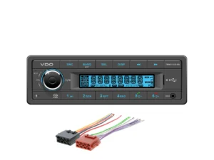 VDO 12V Radio w/FM RDS Tuner MP3/WMA/USB/Bluetooth - Blue Illumination - Includes Power Speaker Harness
