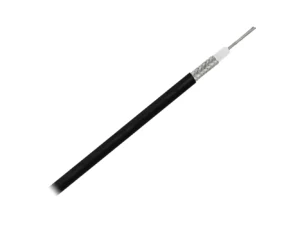 Pacer RG58AU Coax Cable Stranded TV Cond TV Braid - Black Jacket - 200'