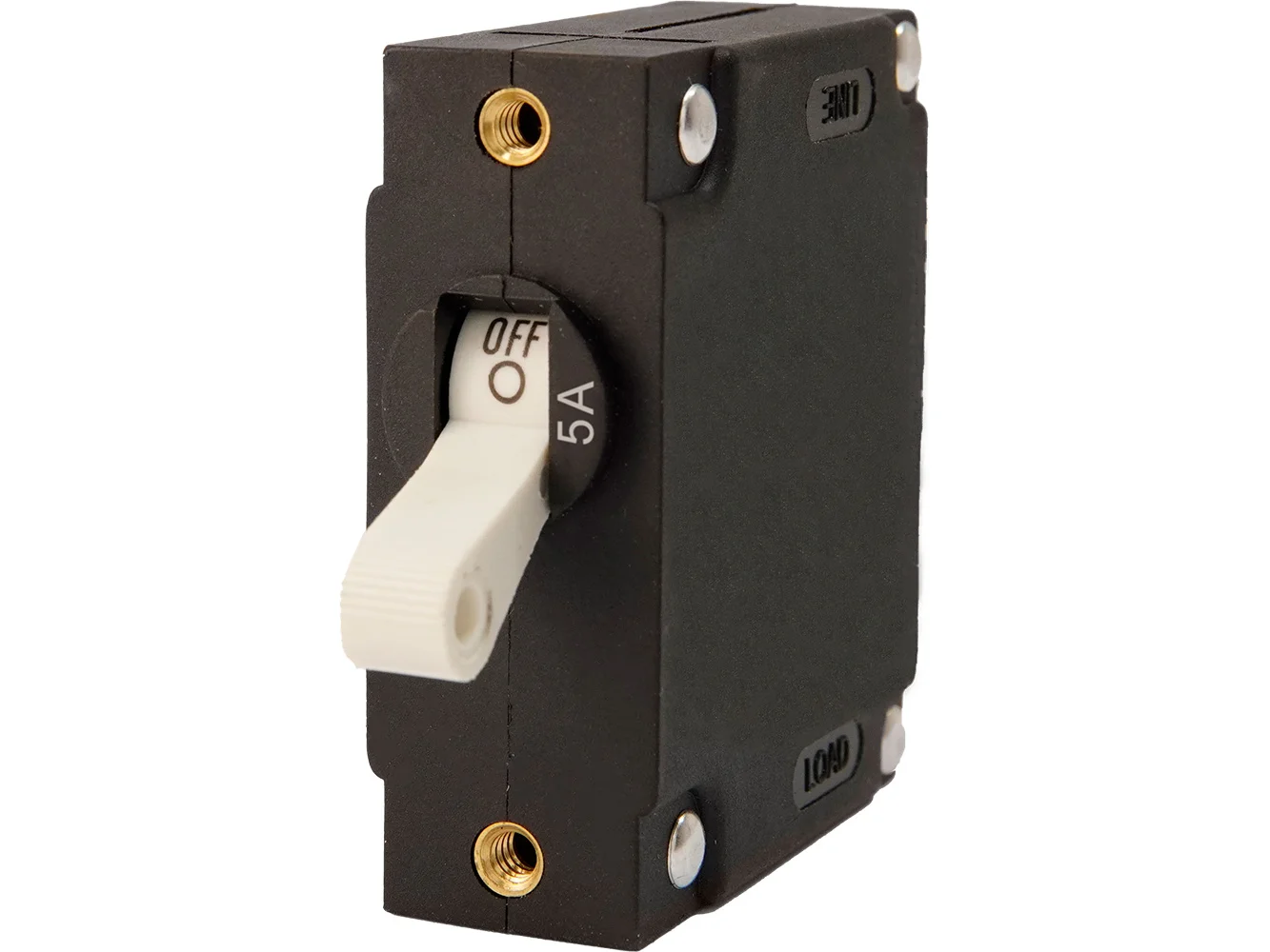 Egis A Series White Toggle Panel Mount Circuit Breaker - Single Pole 5A