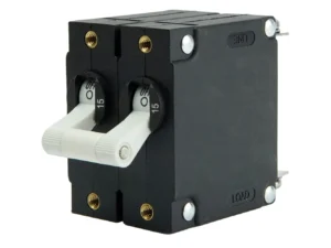 Egis A Series White Toggle Panel Mount Circuit Breaker - Dual Pole 15A