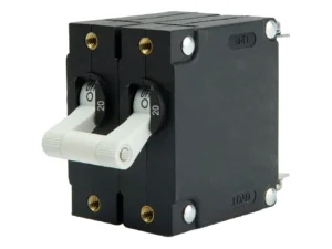 Egis A Series White Toggle Panel Mount Circuit Breaker - Dual Pole 20A