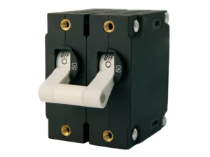 Egis A Series White Toggle Panel Mount Circuit Breaker - Dual Pole 50A