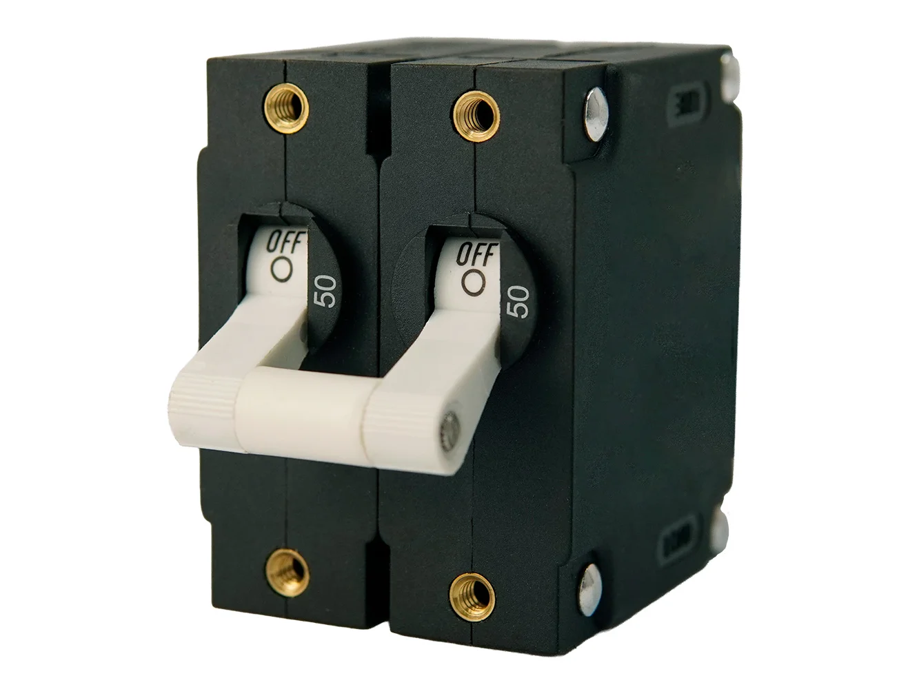 Egis A Series White Toggle Panel Mount Circuit Breaker - Dual Pole 50A
