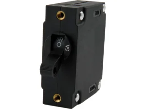 Egis A Series Black Toggle Panel Mount Circuit Breaker - Single Pole 5A