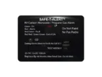 Safe-T-Alert 25 Series Surface Mount Dual Carbon Monoxide/Propane Alarm - 12V Hardwire - Black