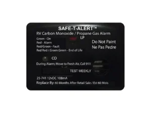 Safe-T-Alert 25 Series Surface Mount Dual Carbon Monoxide/Propane Alarm - 12V Hardwire - Black