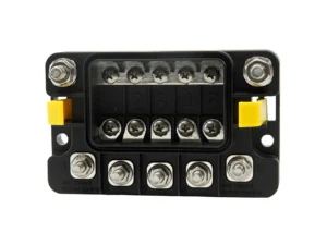 Egis MIDI 5 Circuit Fuse Block w/Sealed Cover - M8 Inputs - M6 Outputs