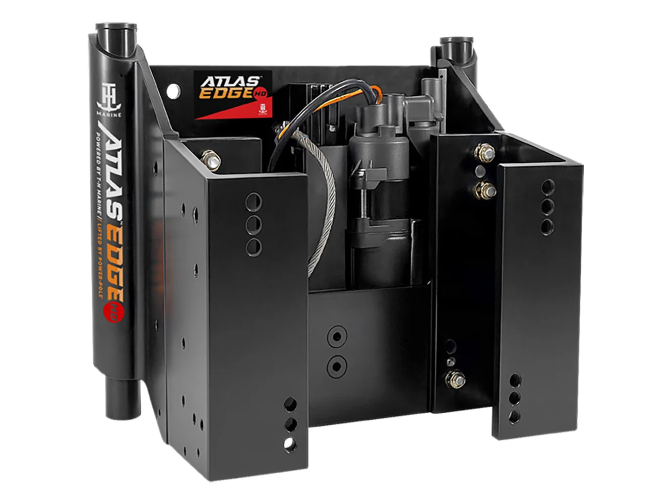 T-H Marine ATLAS™ EDGE 6" Set Back Hydraulic Jack Plate - Heavy Duty - Black