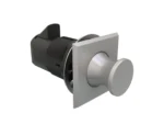 Southco Push-To-Close Latch - Square Housing - Satin Housing - Satin Knob