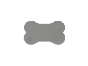 SeaDek Dog Bowl Mat - Storm Grey/Black - Small - 12" x 21"