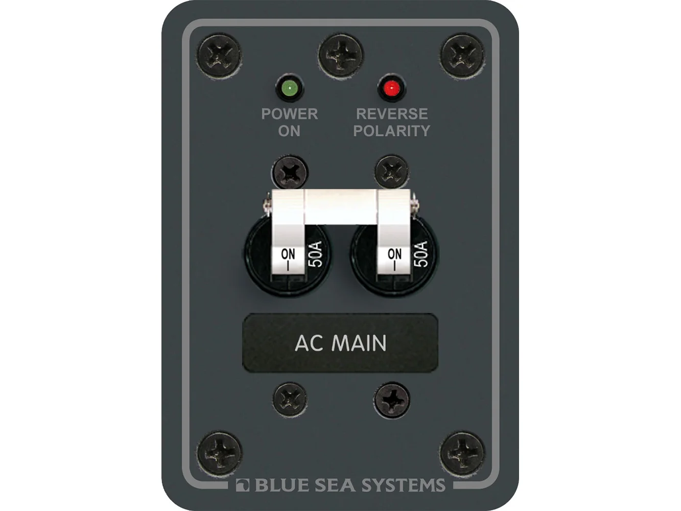 Blue Sea 8079 AC Main Only Circuit Breaker Panel - White Switches