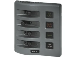 Blue Sea 4304 WeatherDeck Water Resistant Fuse Panel - 4 Position - Grey