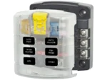 Blue Sea 5028 ST Blade Fuse Block w/ Cover - 6 Circuit without Negative Bus