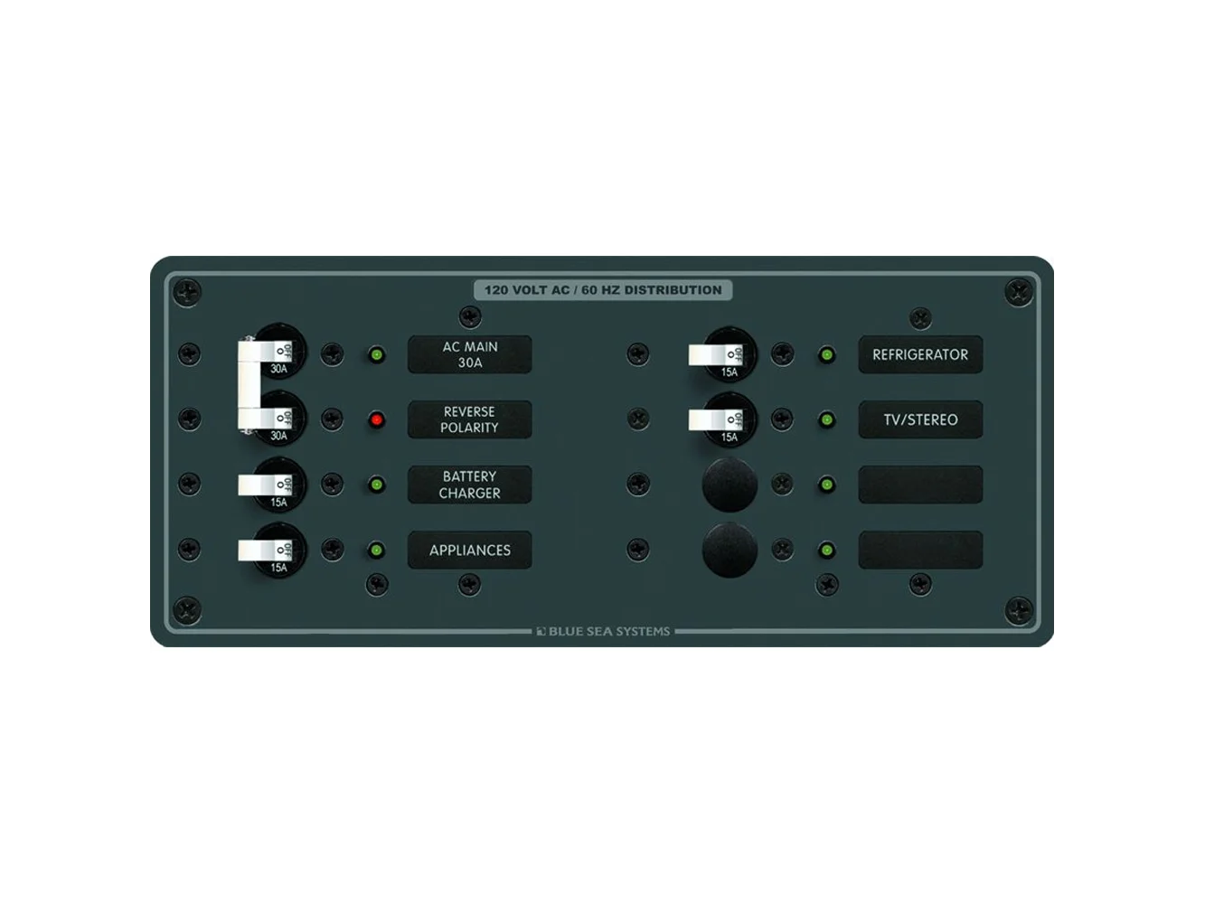 Blue Sea 8412 AC Main + 6 Positions - White