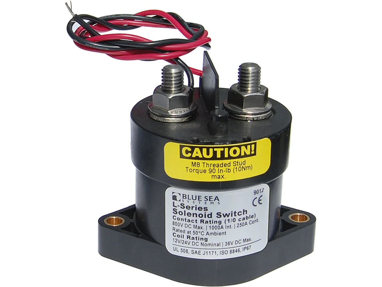Blue Sea 9012 L Solenoid Switch - 12-24VDC - 250A