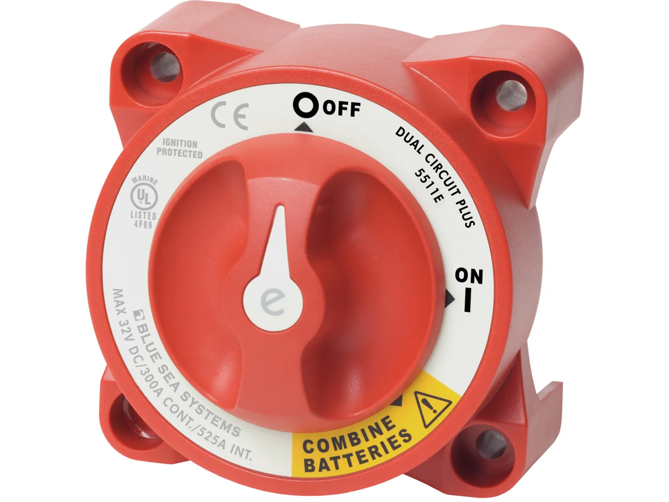 Blue Sea 5511e e-Series Dual Circuit Plus Battery Switch