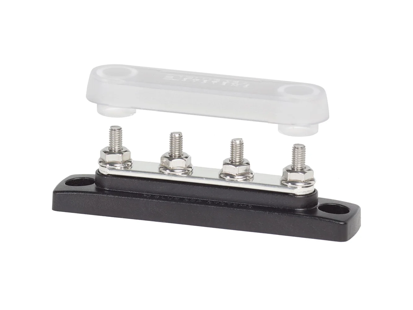 Blue Sea 2315 MiniBus 100 Ampere Common BusBar 4 x 10-32 Stud Terminal with Cover