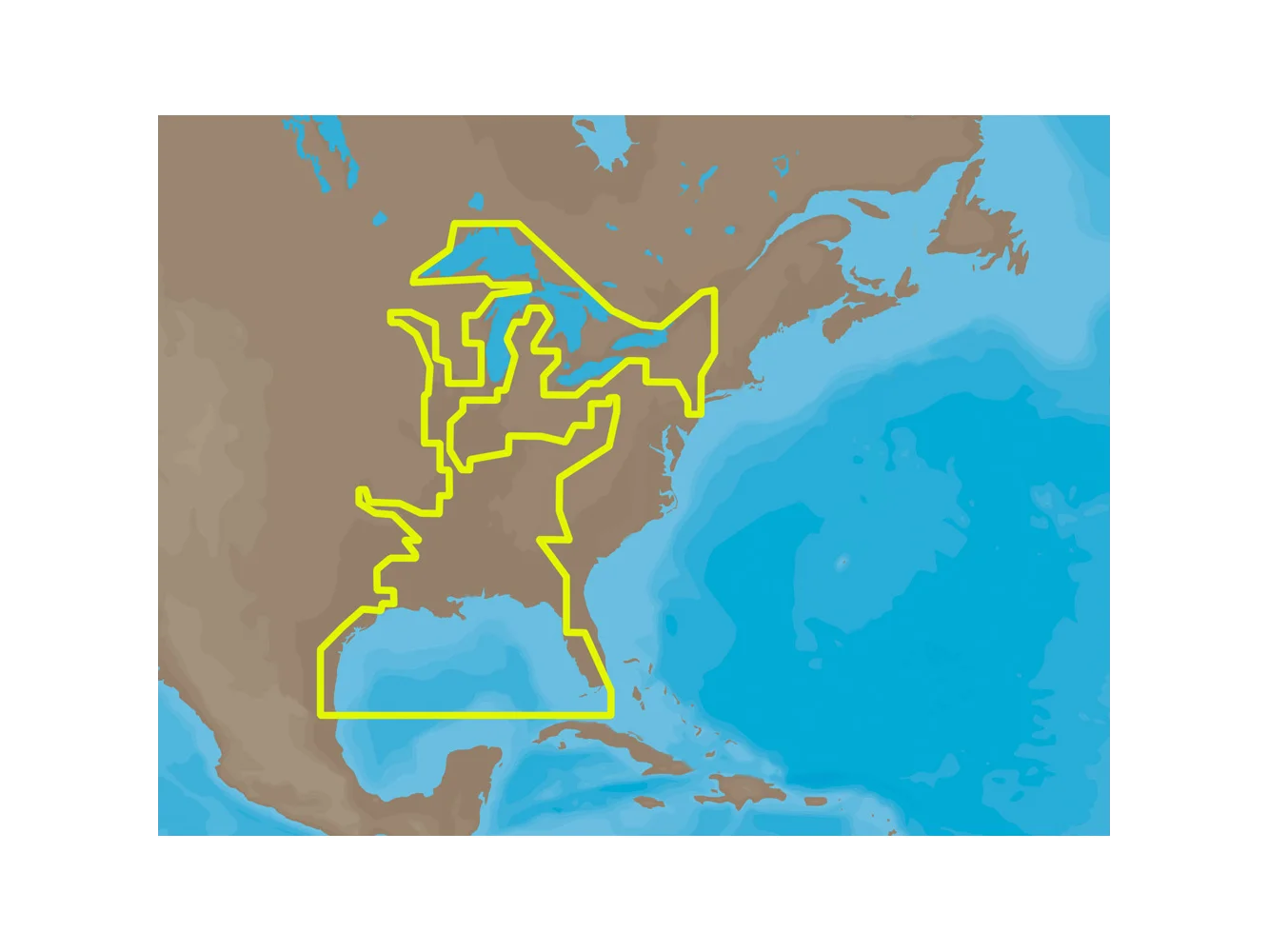 C-MAP MAX NA-M023 - U.S. Gulf Coast & Inland Rivers - SD™ Card