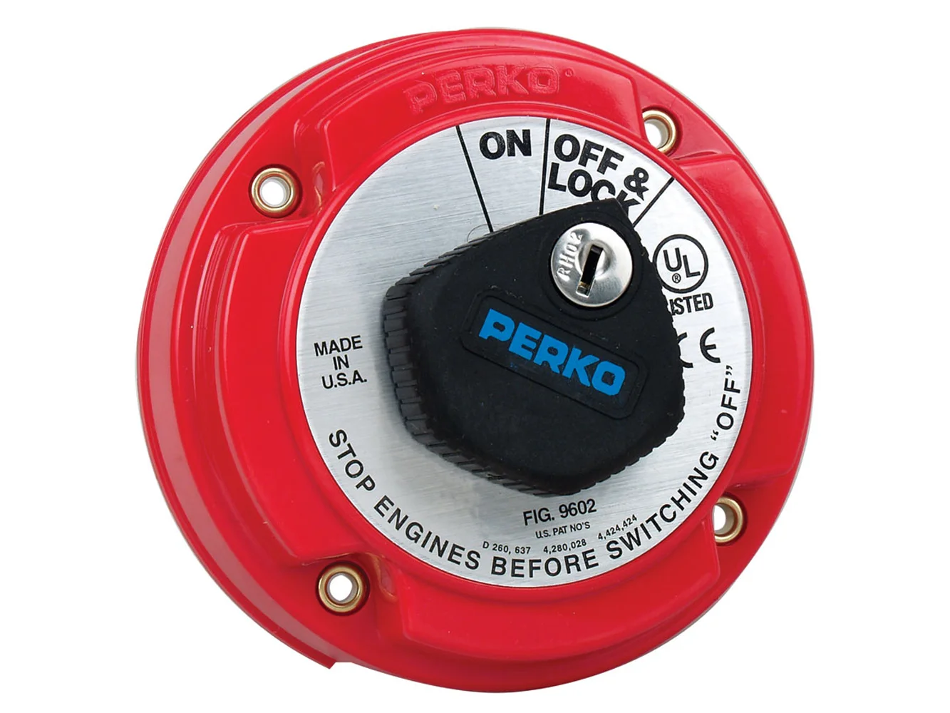 Perko Medium Duty Main Battery Disconnect Switch w/Key Lock