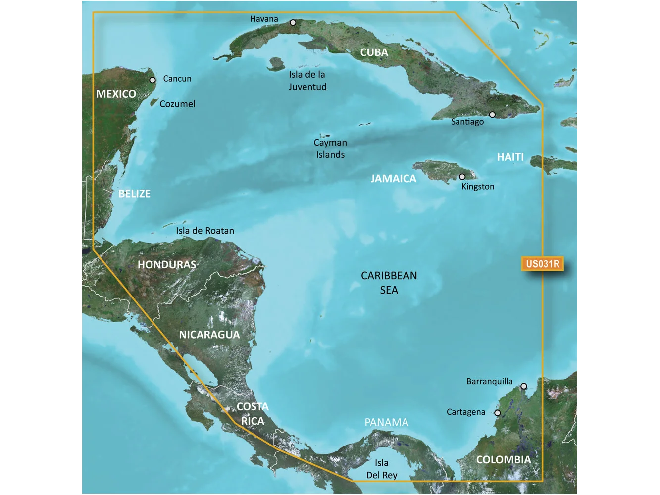 Garmin BlueChart® g3 HD - HXUS031R - Southwest Caribbean - microSD™/SD™