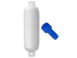 Polyform G-3 Twin Eye Fender 5.5" x 19" - White w/Adapter
