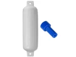 Polyform G-4 Twin Eye Fender 6.5" x 22" White w/Adapter