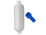 Polyform G-5 Twin Eye Fender 8.8" x 26.8" - White w/Adapter