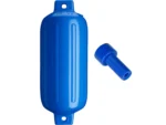 Polyform G-6 Twin Eye Fender 11" x 30" - Blue w/Adapter