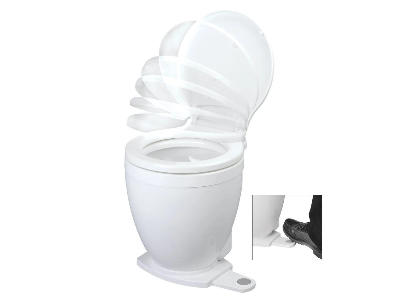 Jabsco Lite Flush Electric 12V Toilet w/Footswitch