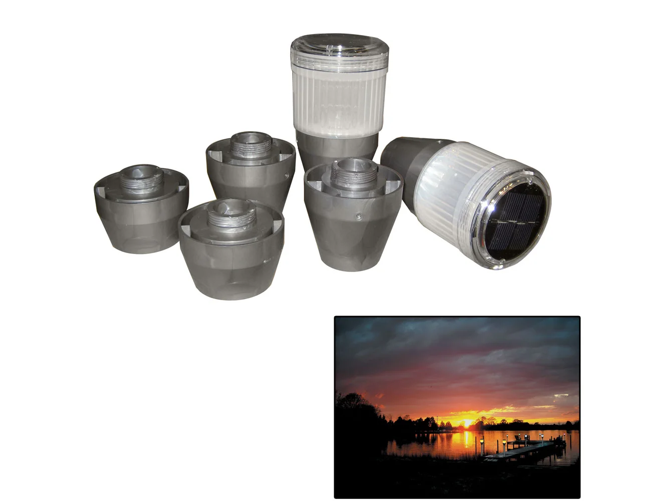 Dock Edge Postlite Solar LED Post Light 2pk