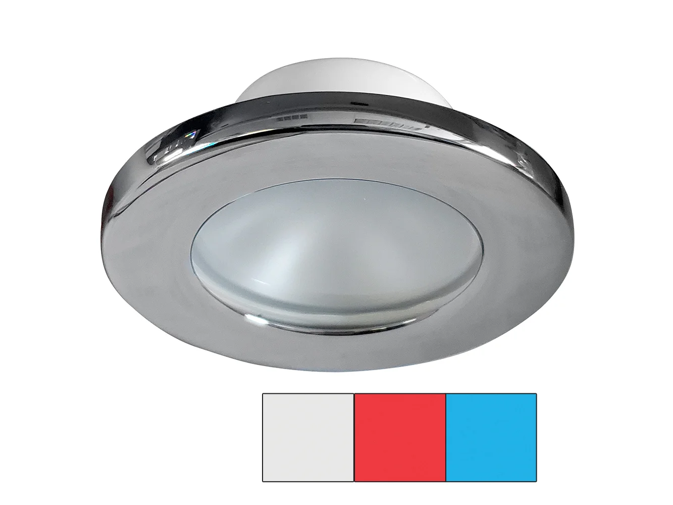 i2Systems Apeiron A3120 Screw Mount Light - Red, Cool White & Blue - Chrome Finish
