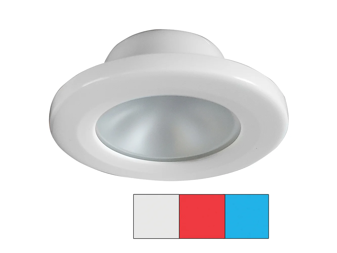 i2Systems Apeiron A3120 Screw Mount Light - Red, Cool White & Blue - White Finish
