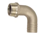 Perko 1-1/4" Pipe to Hose Adapter 90 Degree Bronze MADE IN THE USA