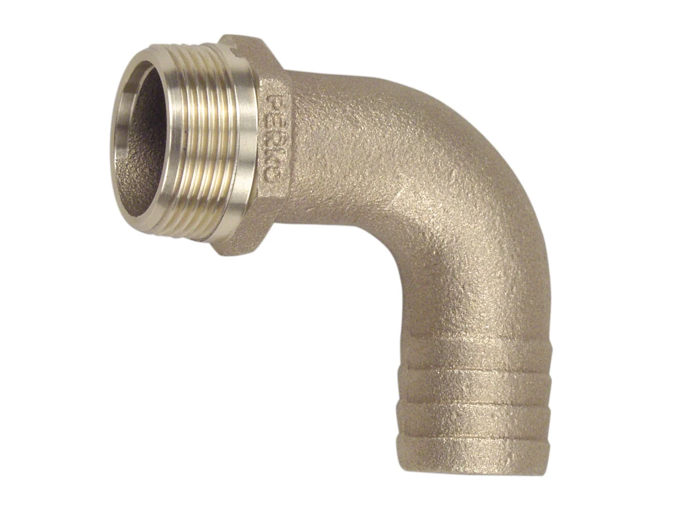 Perko 1-1/4" Pipe to Hose Adapter 90 Degree Bronze MADE IN THE USA