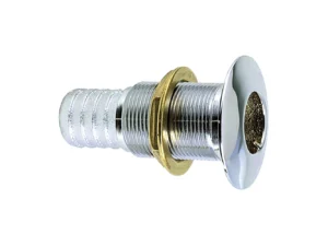 Perko 1" Thru-Hull Fitting f/ Hose Chrome Plated Bronze MADE IN THE USA