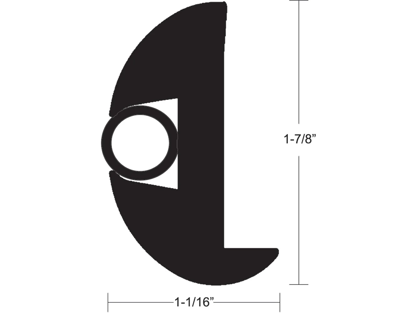 TACO Flex Vinyl Rub Rail Kit - Black w/Black Insert - 70' - 1-7/8" x 1-1/16"