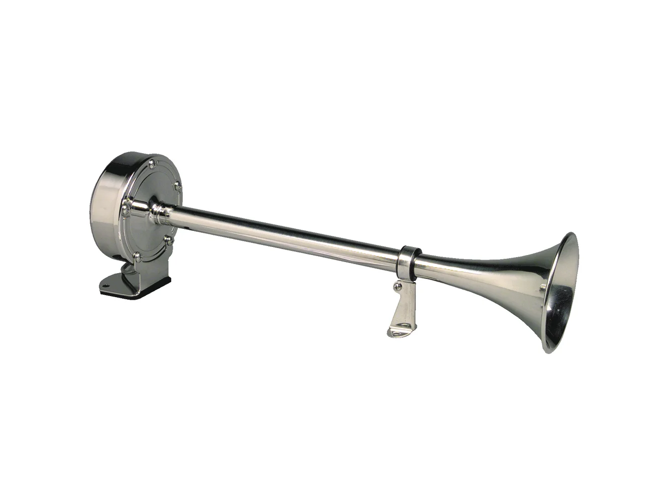 Schmitt Marine Deluxe All-Stainless Single Trumpet Horn - 12V
