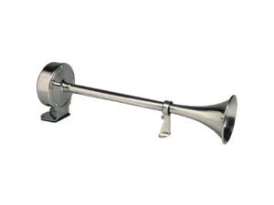 Schmitt Marine Deluxe All-Stainless Single Trumpet Horn - 24V